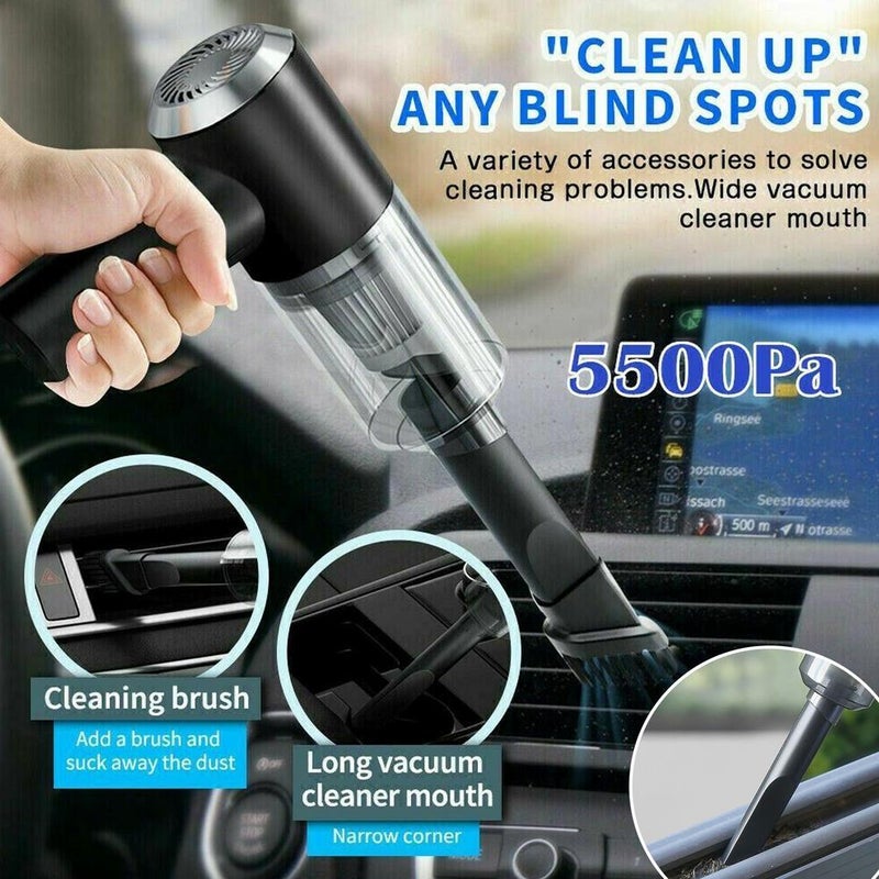 Handheld Car Vacuum Cleaner, 4000Pa Vacuum Cleaner and Air Duster,Powerful Suction Small Mini Dusts Buster with USB Portable Vacuums Cleaners,Multi-Nozzles for Car, Home, Office, Pet - Image 3